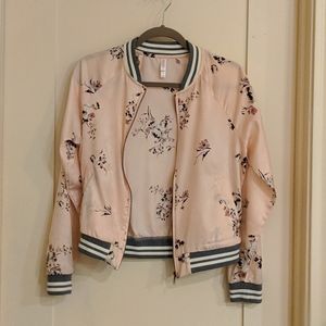 Lightweight Floral Bomber Jacket